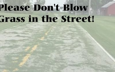 Please don’t blow grass in the street